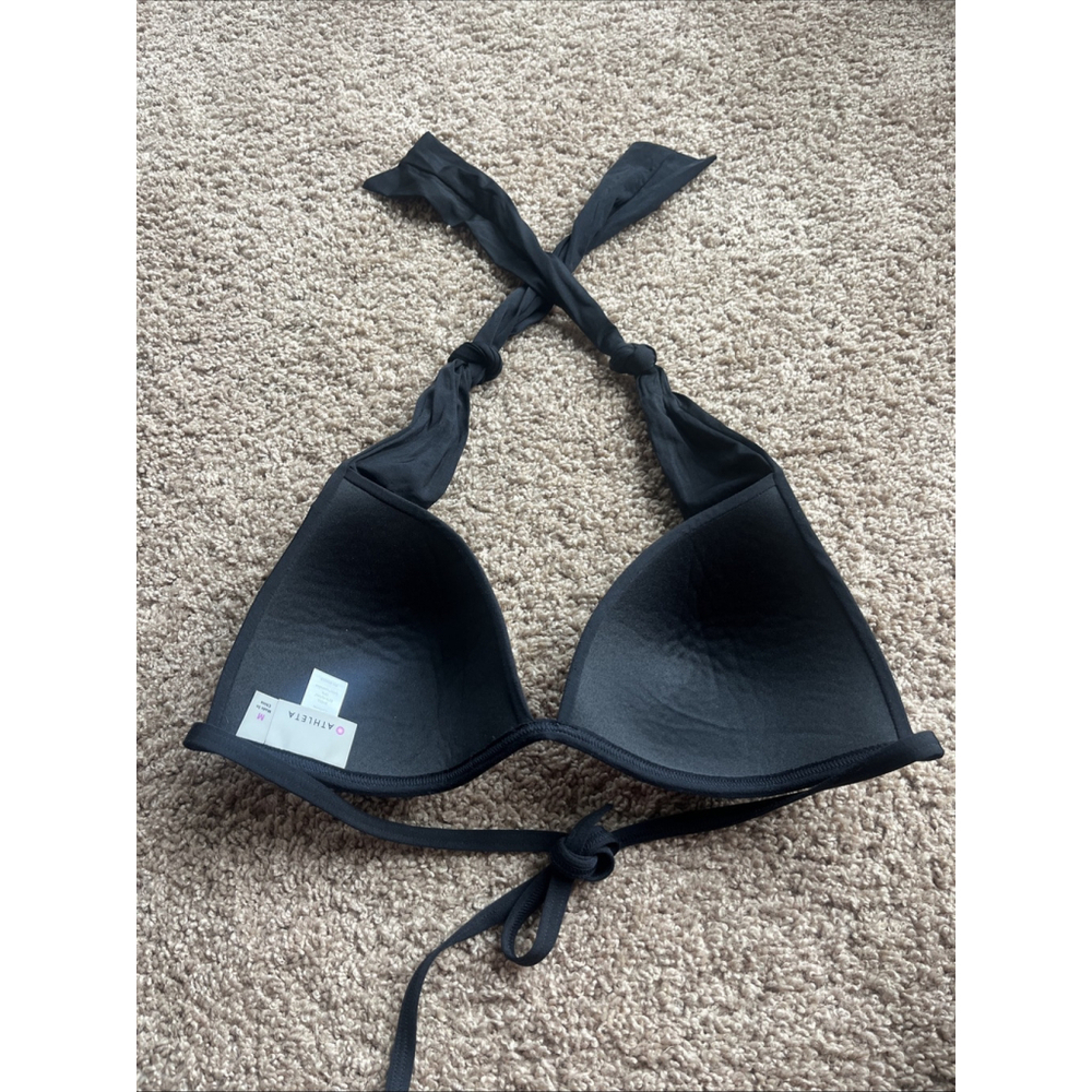 Athleta Aqualuxe Black Bikini Top Size Medium - Picture 6 of 7